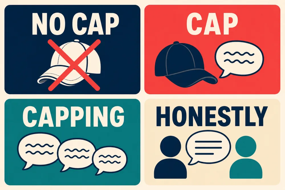 Comparaison visuelle entre no cap, cap, capping et honestly