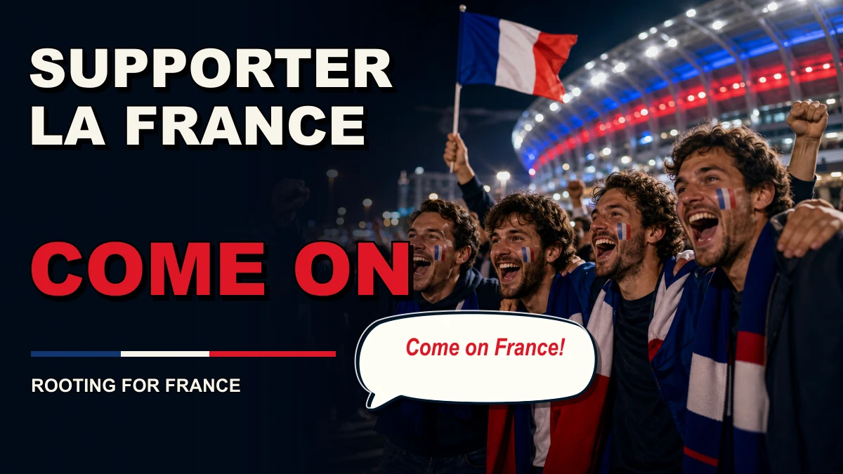 Supporter la France en anglais : Come on France, allez les Bleus